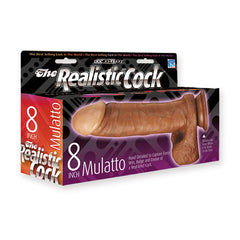 REALISTIC COCK 8 INCH MULATTO