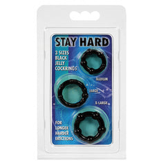 STAY HARD - THREE RINGS - BLACK