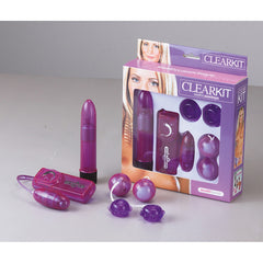 CLEAR VIBRATORKIT PURPLE