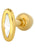 BUTTPLUG OVAL GOLD W CRY 30MM