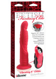 FF ELITE VIBRATING 8" DILDO RED