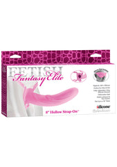 FF ELITE 8" HOLLOW STRAP-ON PINK