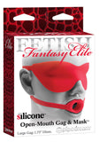 FF ELITE OPEN MOUTH GAG&MASK L RED