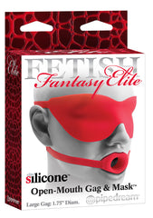 FF ELITE OPEN MOUTH GAG&MASK L RED