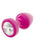 JEWELL BUTT PLUG ROUND PINK 25MM