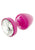 JEWELL BUTT PLUG ROUND PINK 30MM