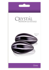 CRYSTAL GLASS EGGS BLACK