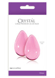 CRYSTAL LARGE GLASS EGGS PINK