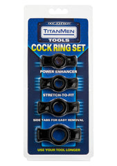 TITANMEN COCKRING SET BLACK