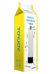 RETRO SLIMLINE VIBRATOR 20CM SILVER