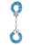 FURRY FUN CUFFS PALE BLUE PLUSH