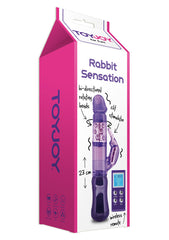 RABBIT SENSATION VIBR. REMOTE PURPL