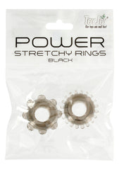 POWER STRETCHY RINGS BLACK 2PCS