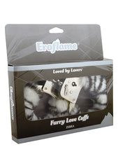 PH FURRY LOVE CUFFS  -  ZEBRA