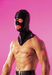 LATEX HANGMAN'S MASK BLACK ONE SIZE